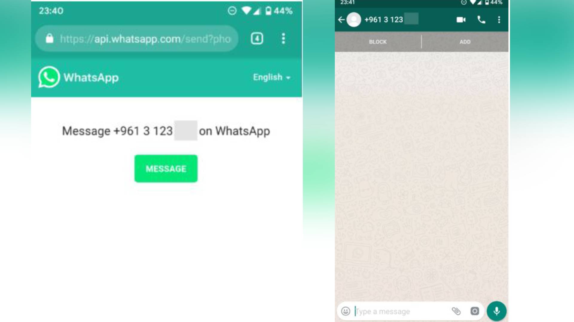 enviar mensajes de WhatsApp sin guardar el contacto
