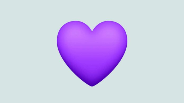 Significado de emoji del corazón morado
