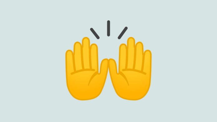 Significado del emoji de las manos levantadas