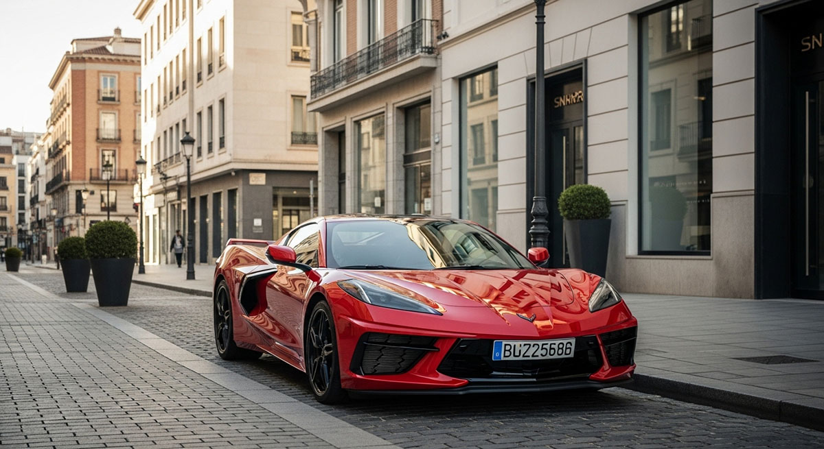 El Alquiler De Autos De Lujo En España Es Más Accesible De Lo Que Crees 1 Chevrolet Corvette disponible para alquiler en España