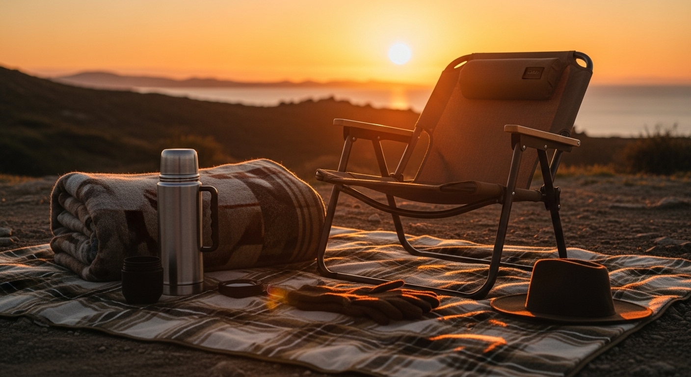 Qué es la "lluvia de estrellas" y cuándo puedes ver la próxima (guía sencilla) 2 Elementos esenciales para una noche de observacion de estrellas ropa de abrigo termo manta y silla reclinable