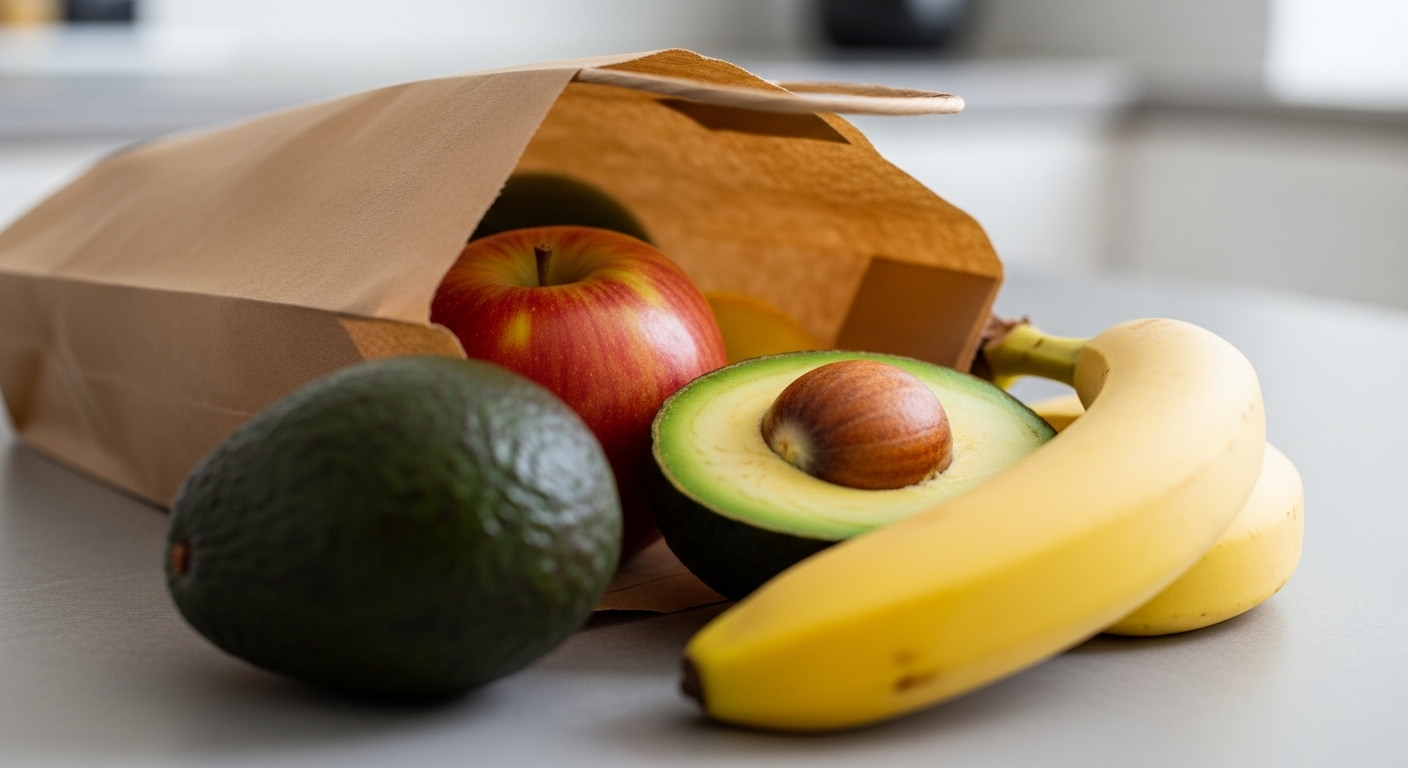 Cómo hacer que los aguacates maduren más rápido (y cómo retrasarlo) 1 Metodo bolsa de papel para madurar aguacate rapido con manzana y platano