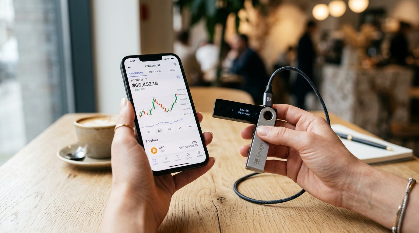 Criptomonedas para principiantes: guía básica de bitcoin para empezar con buen pie 2 Comparacion entre cartera caliente en smartphone y cartera fria hardware Ledger para bitcoin