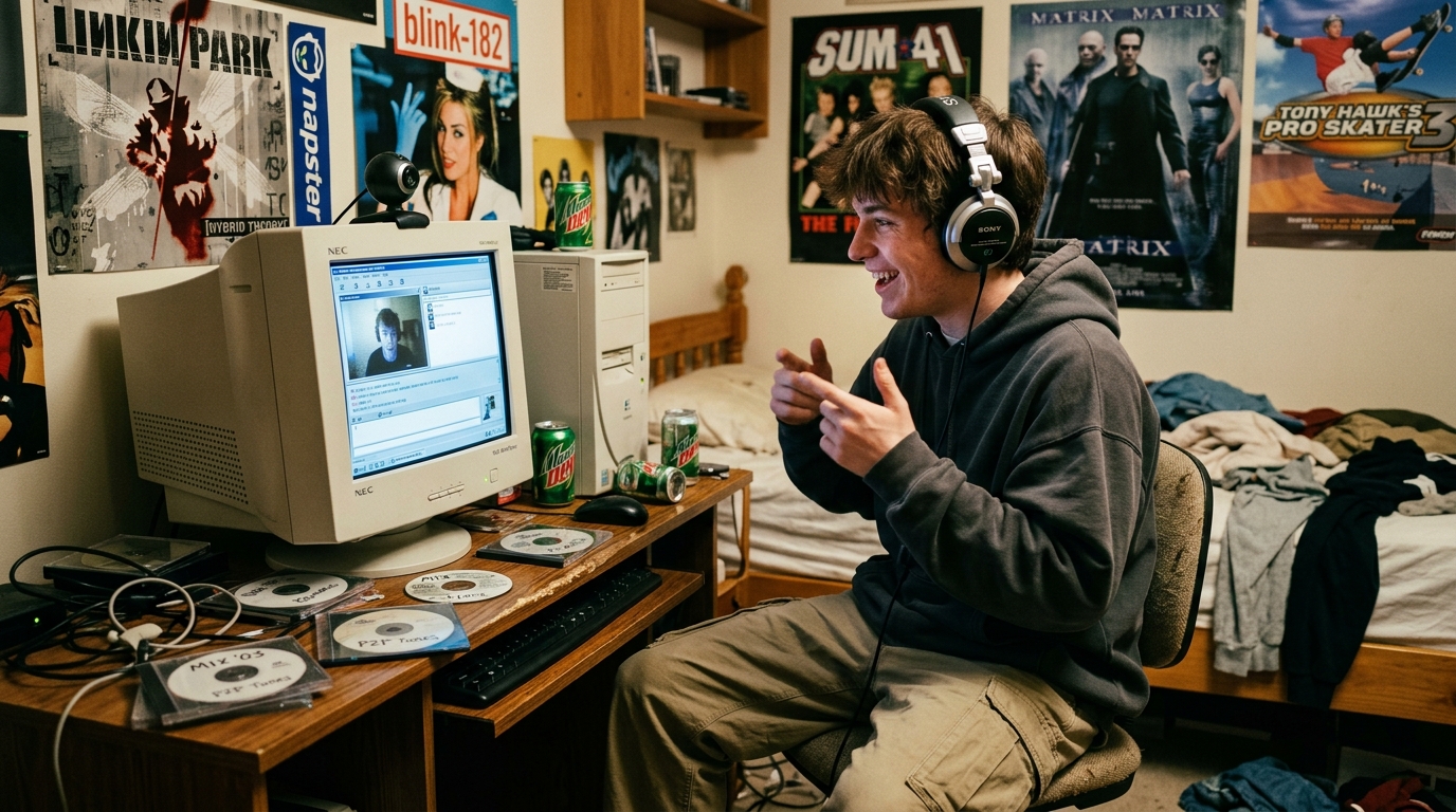 Fenómenas virales que empezaron en un foro y conquistaron el mundo 1 joven grabando numa numa webcam foros 2000s