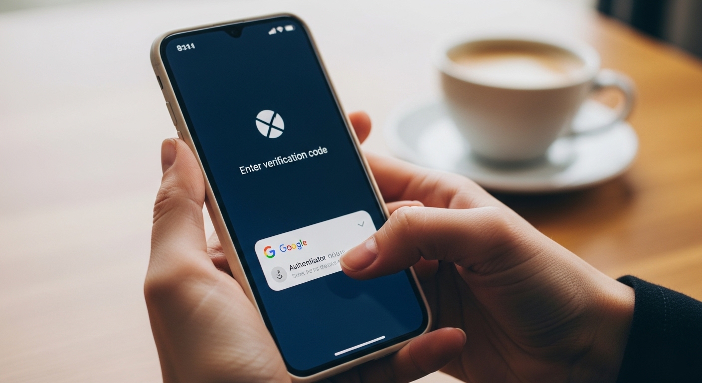 Cómo hacer una revisión de seguridad de tu cuenta de Google 1 persona verificando codigo de dos pasos en el movil