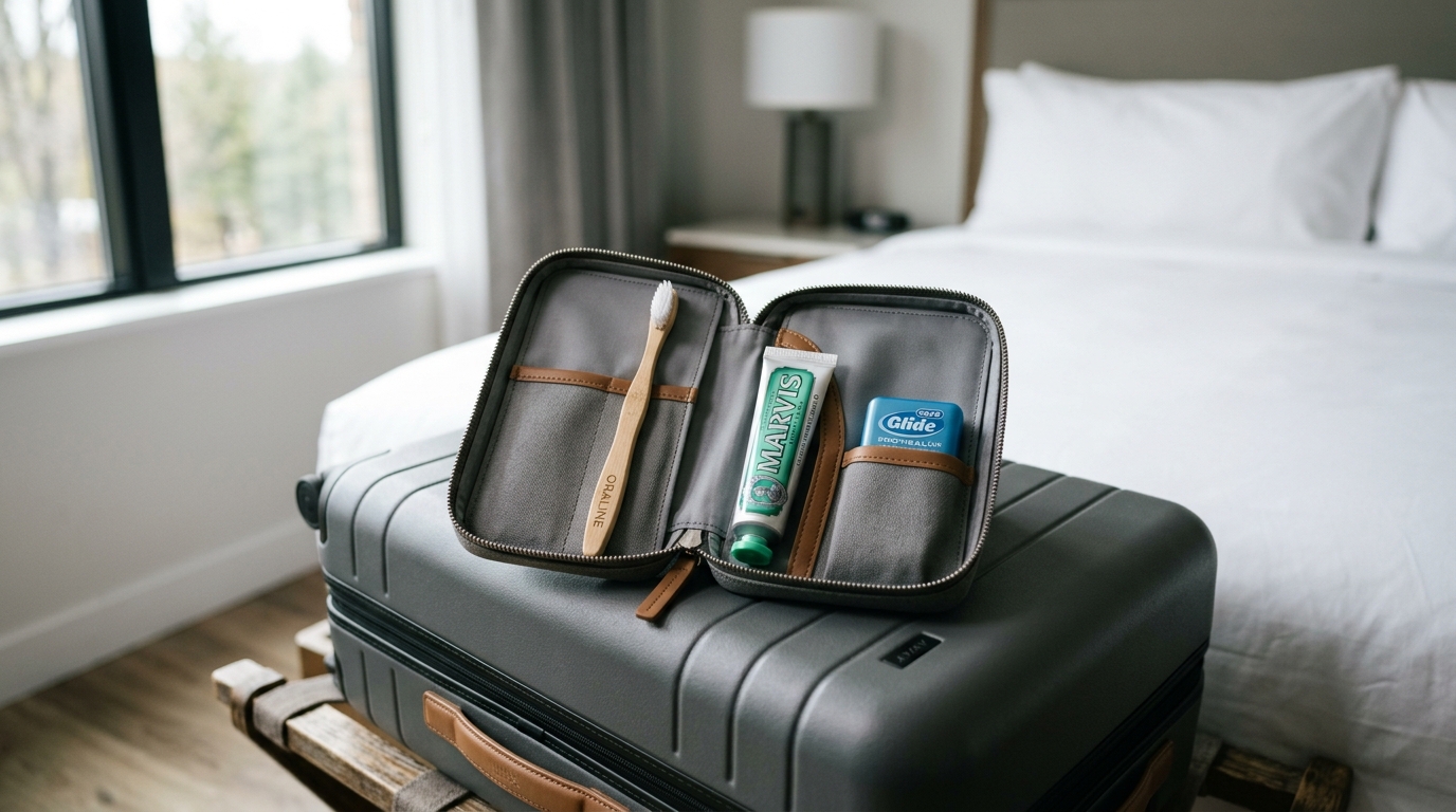 Cómo Cuidar Tu Sonrisa En Verano Sin Renunciar A Las Vacaciones 1 Kit dental de viaje preparado para vacaciones