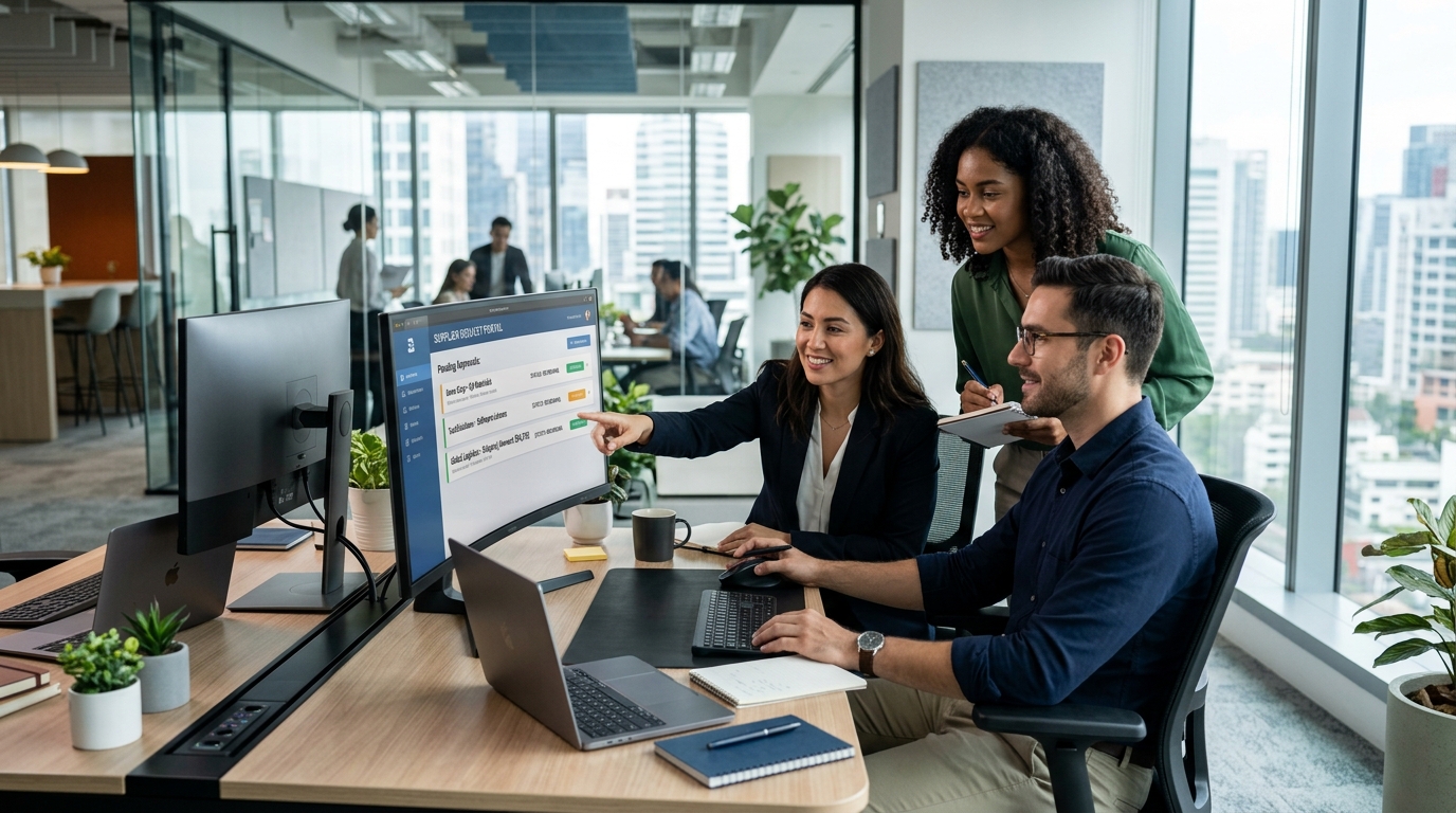 Cómo Mejorar La Gestión De Proveedores En SAP 2 Equipo aprobando solicitudes digitales de proveedores