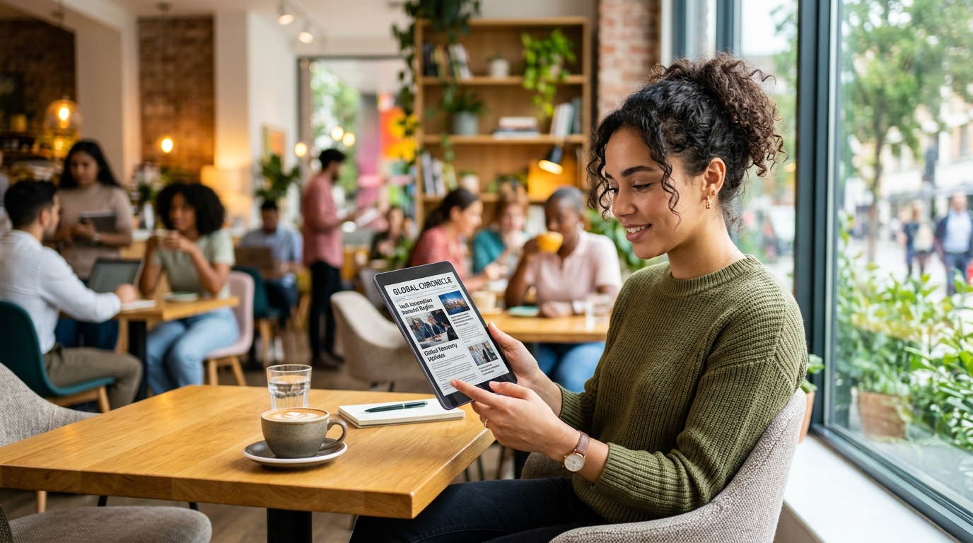 Alternativas a las Redes Sociales Para Informarte Mejor 1 Lectura de noticias digitales desde una tablet