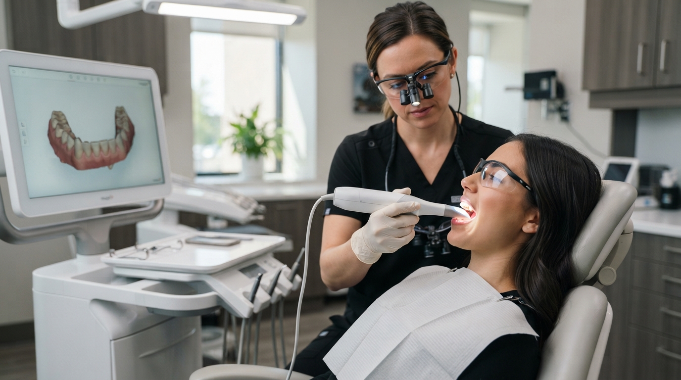 Cómo elegir un dentista sin arrepentirte después 2 Escaner intraoral durante una revision dental