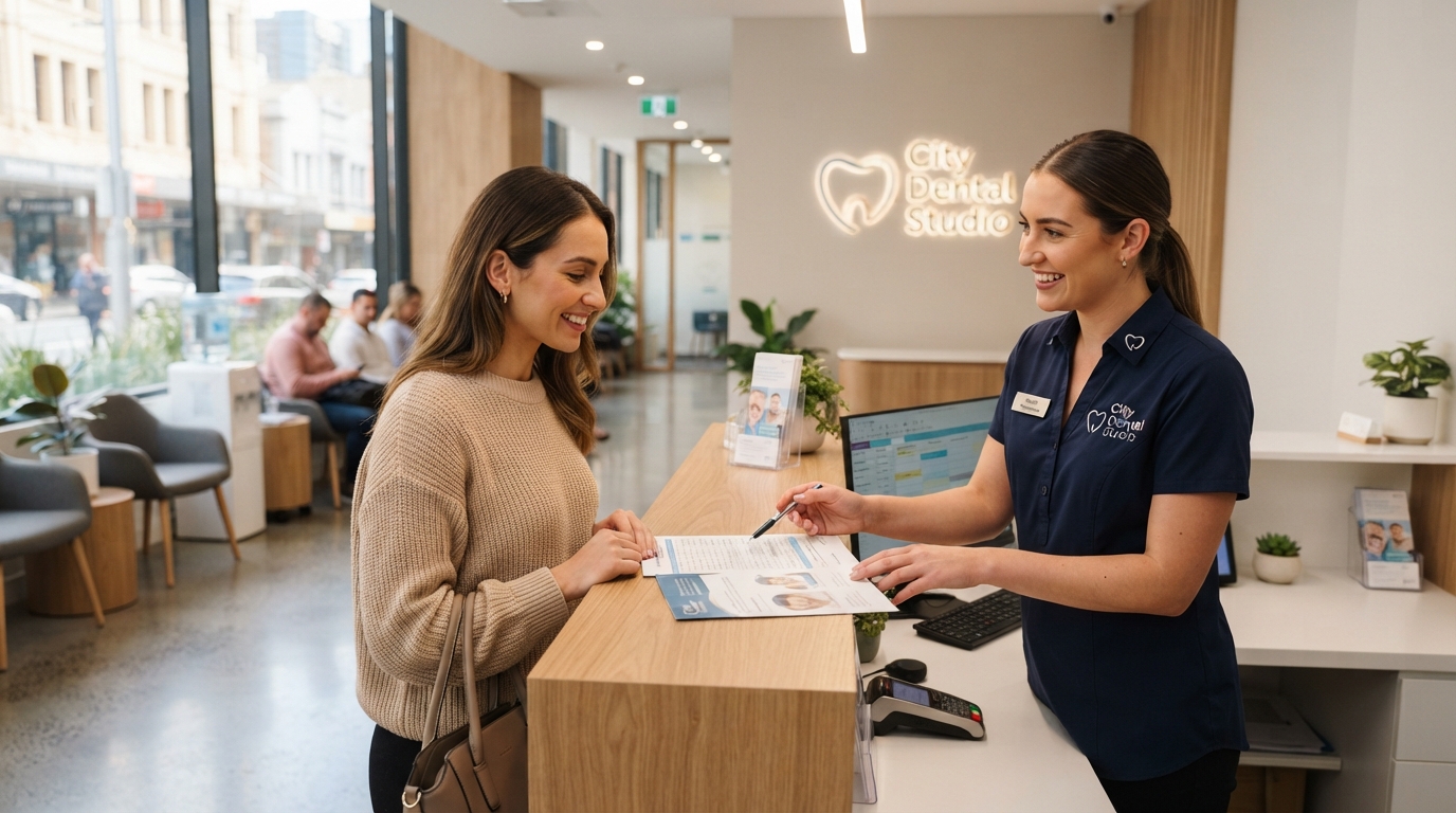 Cómo elegir un dentista sin arrepentirte después 3 Recepcion de una clinica dental con atencion personalizada