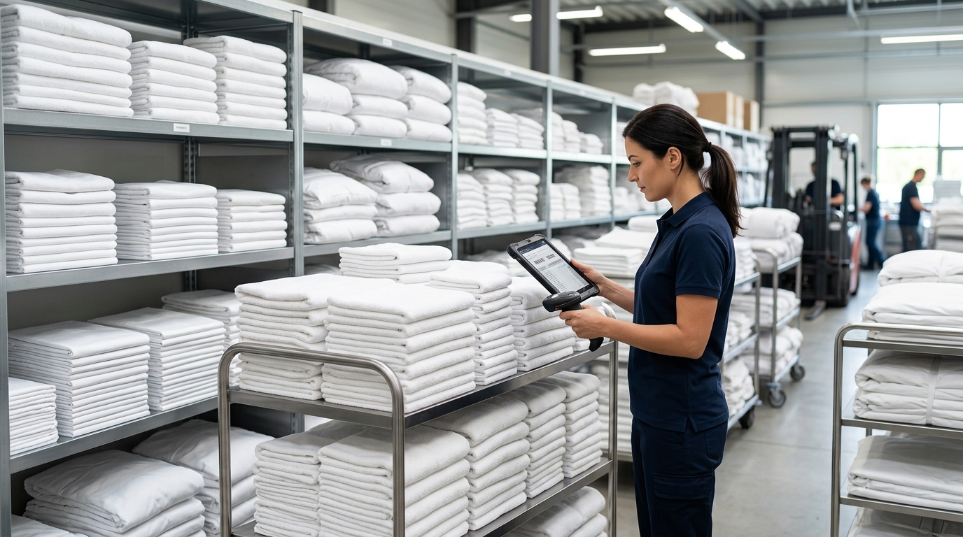 Lavandería Propia vs Industrial para Hoteles: ¿Cuál Es Más Rentable? 2 Gestion y almacenamiento de textiles para hoteles