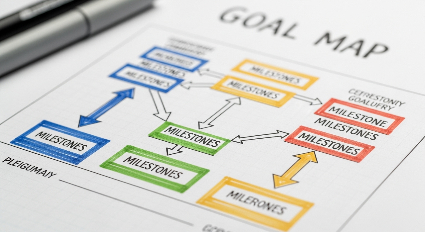 Mapa de Metas: Una Plantilla Visual para Organizar tus Objetivos
