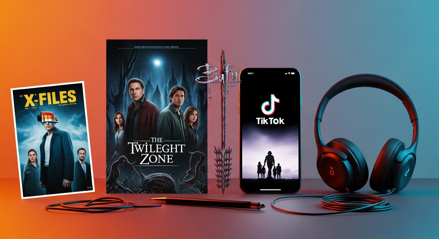 Series Antiguas que Siguen siendo Relevantes para las Nuevas Generaciones 2 Iconos de series clasicas como Expediente X y Buffy conviviendo con tecnologia moderna