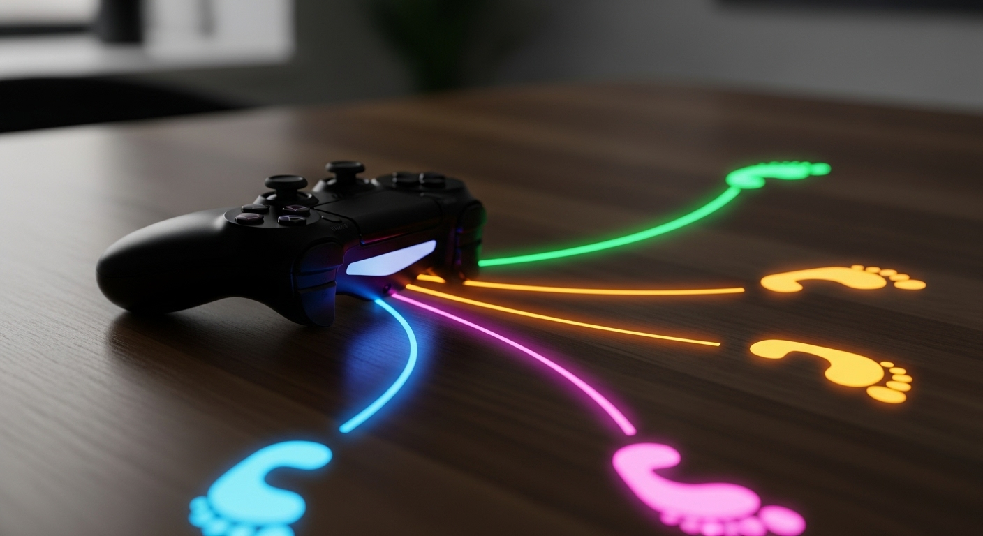 Videojuegos con Múltiples Finales que Dependen de Decisiones Minúsculas 1 Mando de videojuegos como simbolo de las decisiones del jugador y sus multiples caminos