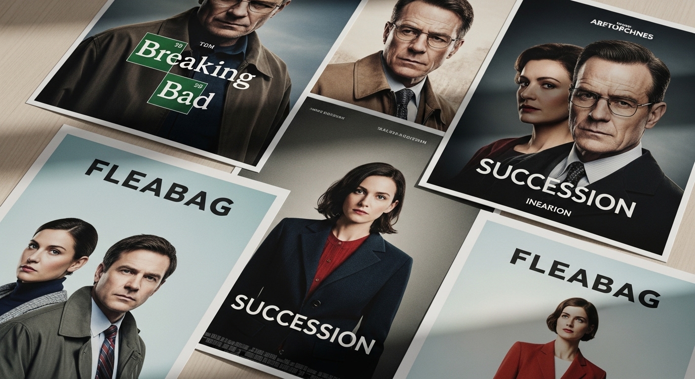 Series con Temporadas Perfectas que No Tienen un Solo Episodio Malo 1 Posters de las series Breaking Bad Succession y Fleabag ejemplos de temporadas de television perfectas