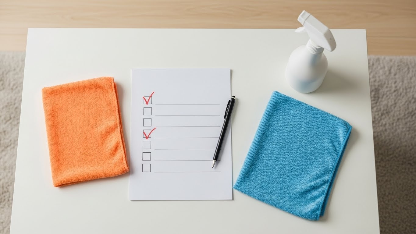 Checklist de habitos de limpieza completada simbolizando el sistema en accion