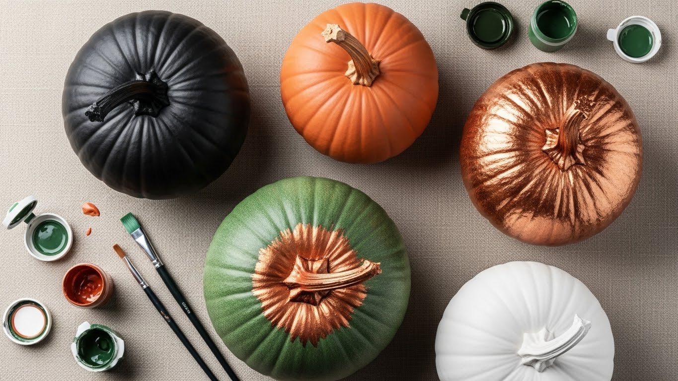 Ejemplos de calabazas de manguera de secadora con diferentes acabados de pintura modernos negro terracota verde cobre y blanco