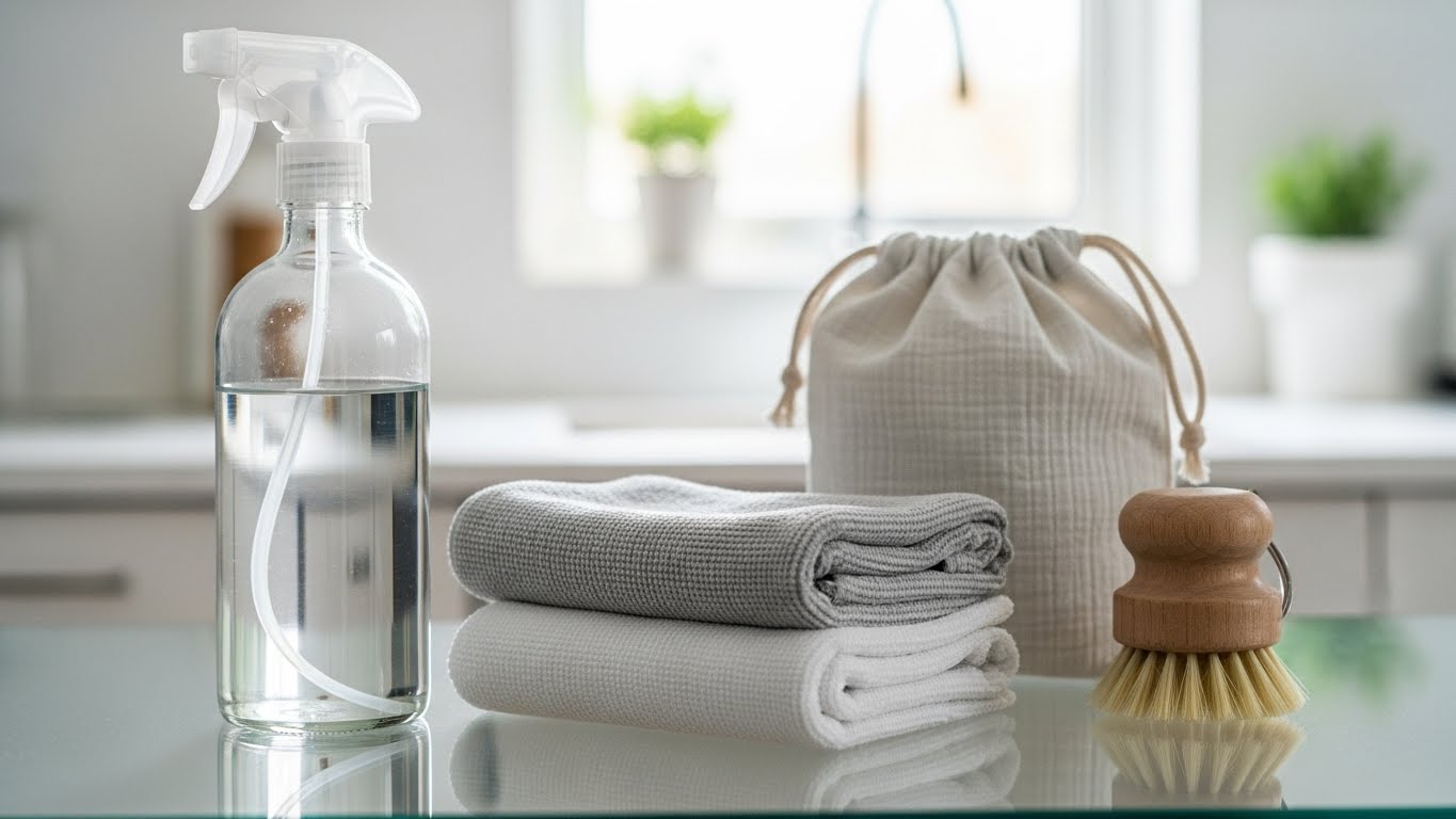 Kit de herramientas portatil y minimalista para la rutina de reset de 10 minutos