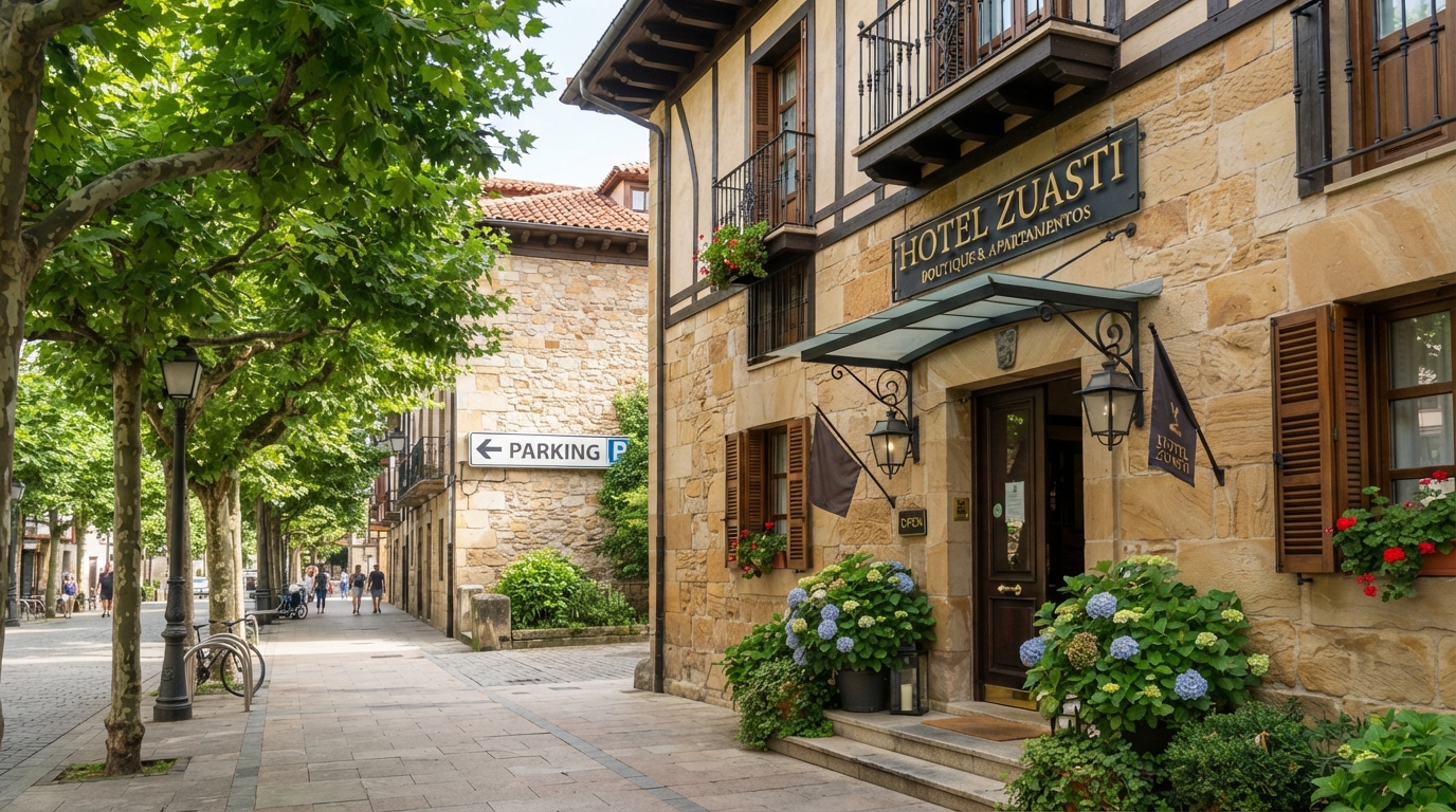 Claves para vivir Asturias con calma y discreción 1 Fachada de hotel boutique en zona tranquila de Asturias con facil aparcamiento